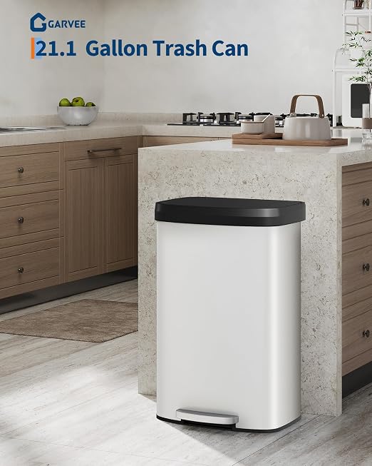 Garvee 21 gal / 80 L Metal Trash Can - Image 2
