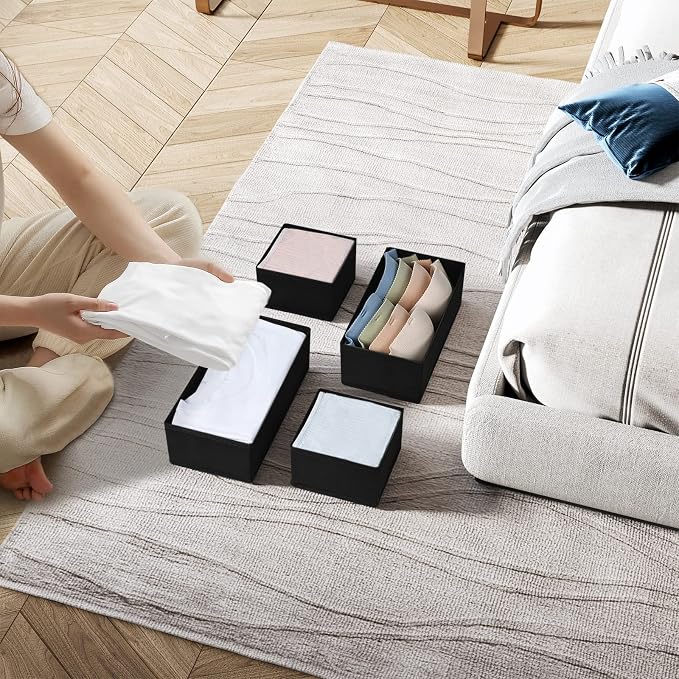 DIMJ Drawer Organizers, Foldable Closet Drawer Organizer, Dresser Drawer - Image 5