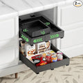 2 Pack Pull out Cabinet Organizer, Width Depth, by BUFOR