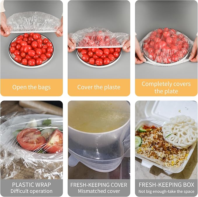 200 Bowl Covers Shower Caps for Sourdough Bread Proofing Large Elastic Reusable - Image 7