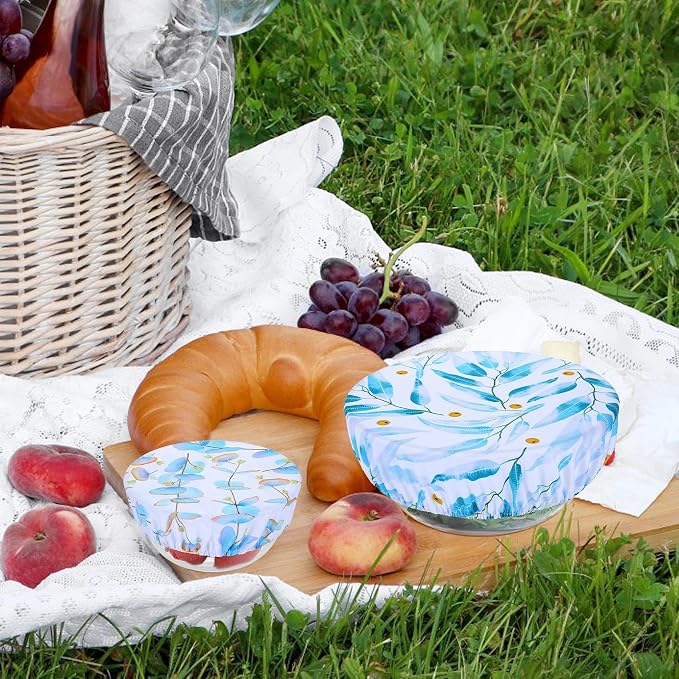 5 Pieces Bowl Covers Reusable, 5 Size Elastic Cloth Bowl Covers - Image 7