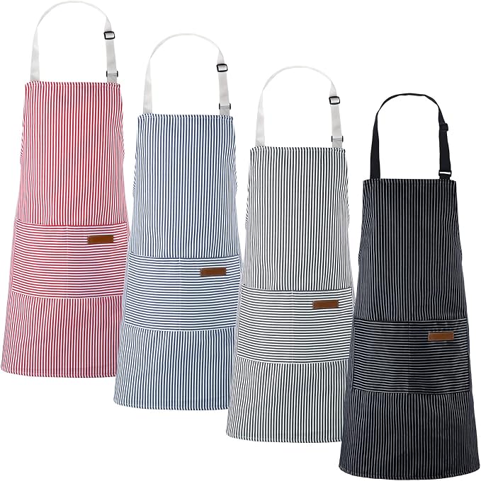 Handepo 4 Pcs Kitchen Aprons by Handepo