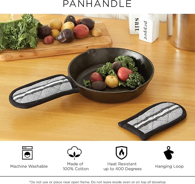 DII Basic Terry Collection Quilted 100% Cotton, Pan Handle, 3 Piece - Image 6