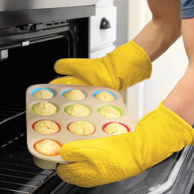 BPA-Free Soft Silicone Oven Mitts - Image 8