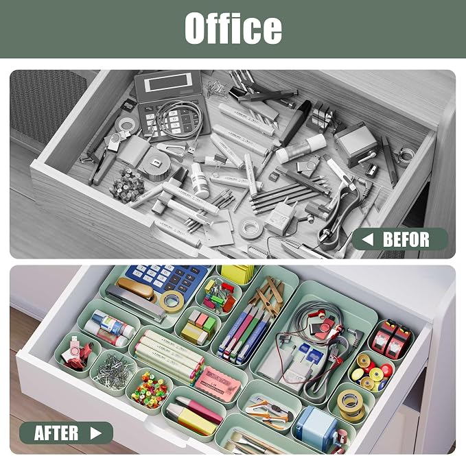 Plastic Drawer Organizers, Bathroom and Vanity Organizer Plastic Tray, Makeup - Image 6