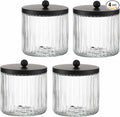 KMwares 4-Pack Glass Qtip Holder Dispenser Set by KMwares