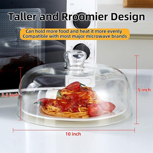 10 inch Glass Microwave Splatter Cover, All Glass, BPA-Free & Non-Plastic - Image 2