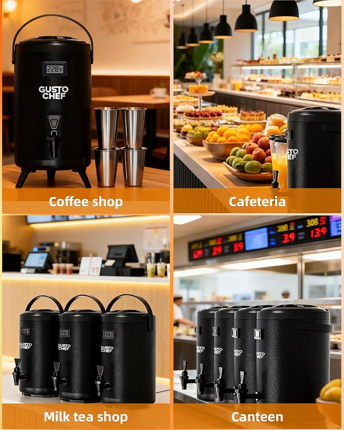Insulated Beverage Dispenser 3 Gallon, Hot&Cold Drink Dispenser - Image 8