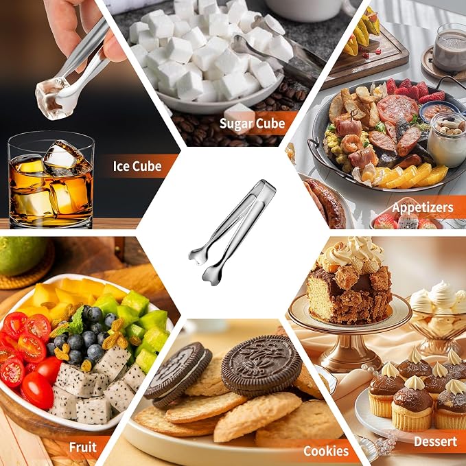 Mini Serving Tongs, Anytrp 18-Packs Stainless Steel Sugar Tongs, 4.3inch Ice - Image 5