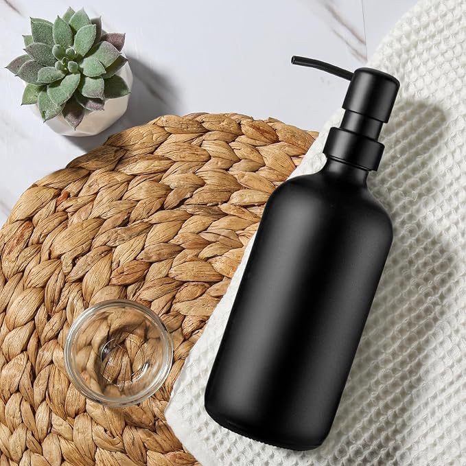 GMISUN Black Soap Dispenser, 1 Pack Matte Black Bathroom Hand Soap Dispensers - Image 8