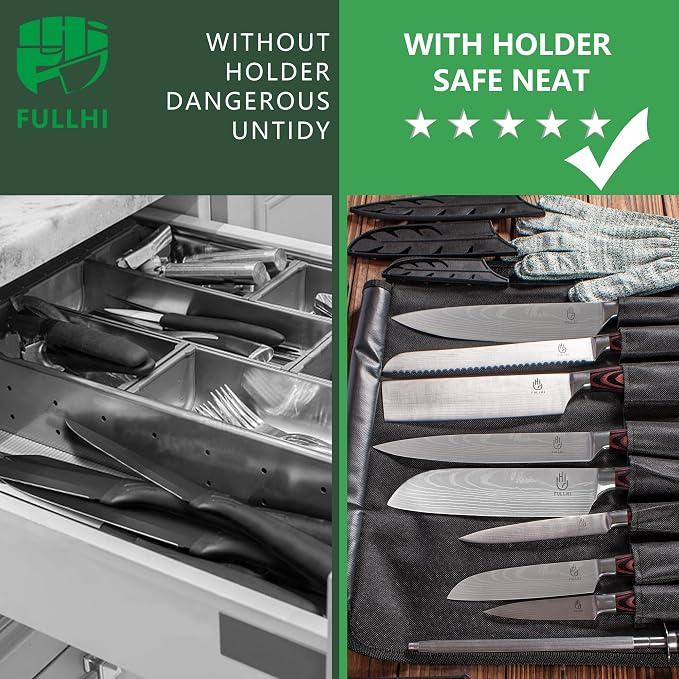 FULLHI 15pcs Japanese Knife Set - Image 5