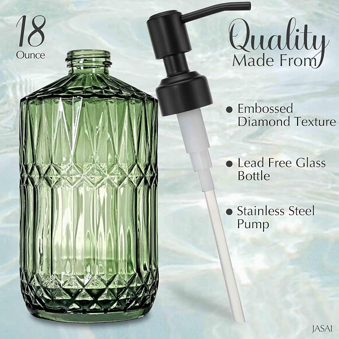JASAI 18Oz Green Soap Dispenser - Image 2