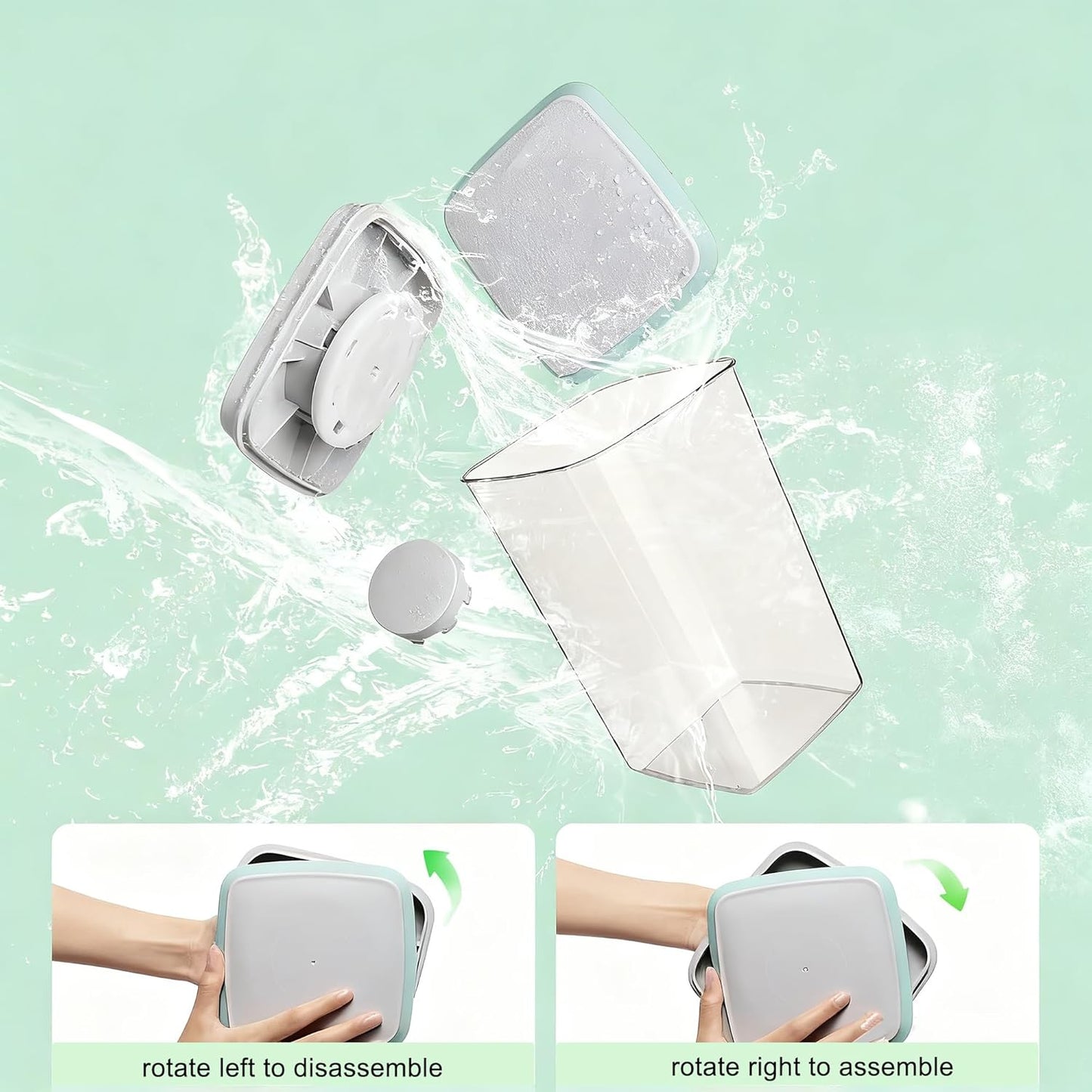 Pop Containers with Lids - Stackable Airtight Food Storage, Kitchen Pantry Storage Containers for Snacks Candy Salt Herbs Spices BPA-Free (4000ml / 4.2qt *2)