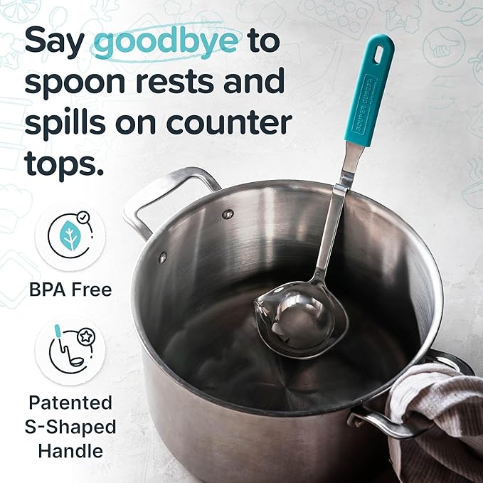 Souper Cubes + Lori Greiner No Mess Stainless Steel Soup Ladle - Image 3