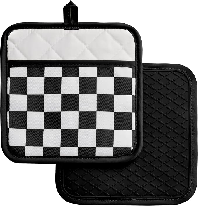 Ohocut Checkered Pot Holder, Silicone Pot Holders by Ohocut