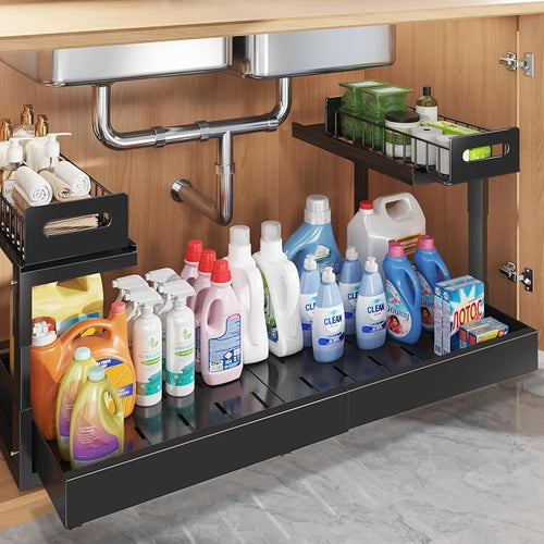 1 Pack-19"-32"W Expandable Under Sink Organizer by UnderSinkOrganizer
