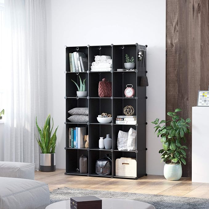 C&AHOME Cube Storage Organizer, 16-Cube Shelves Units, Plastic Storage Cubes - Image 5