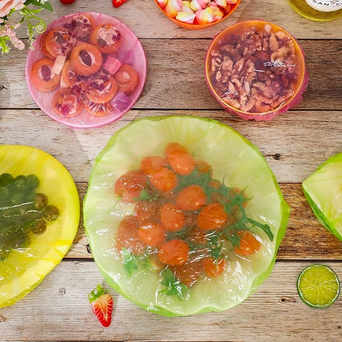Mwellewm Bowl Covers Reusable Elastic Plastic Wrap - Image 8