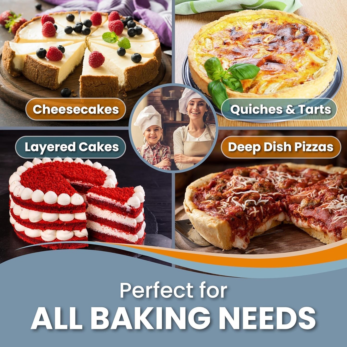 9 Inch Non-stick Cheesecake Pan Springform Pans with Removable Bottom/Leakproof Cake Pan