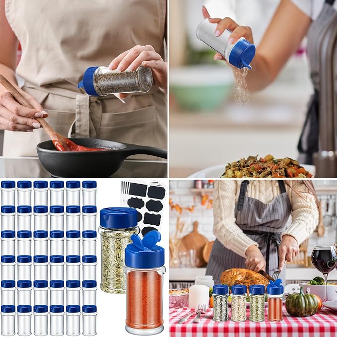 Eccliy 36 Pack 3 oz Clear Plastic Spice Jars - Image 6