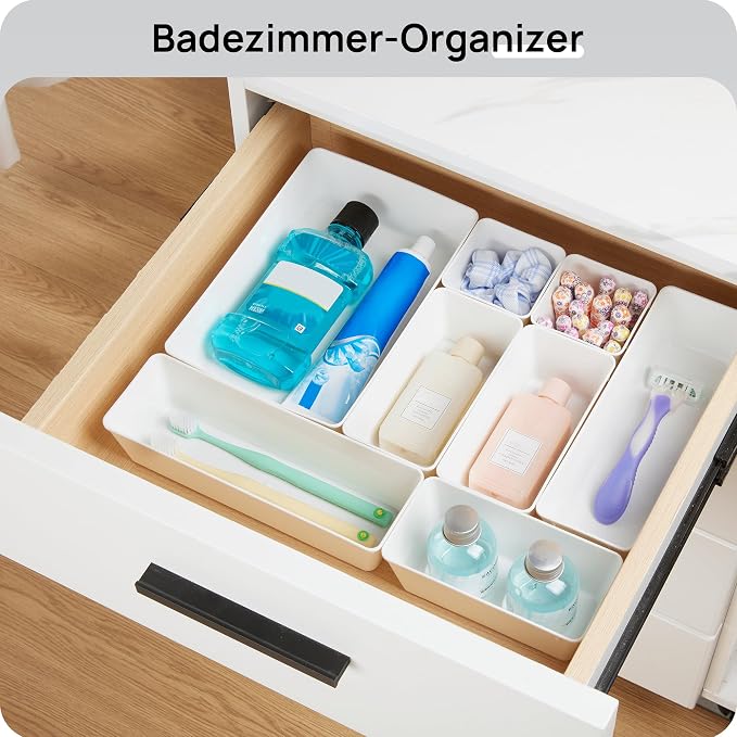 Vtopmart 25 PCS Plastic Drawer Organizers Set, 4-Size Versatile Bathroom and - Image 5