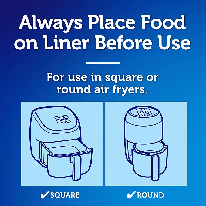 Reynolds Kitchens Air Fryer Liners Disposable, Unbleached Parchment Paper Sheets - Image 4