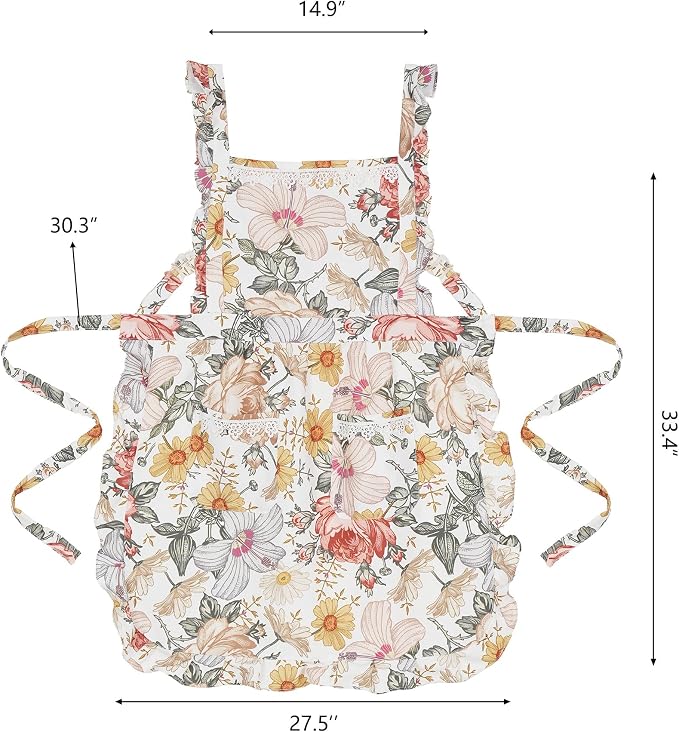 Funny Aprons for Women with Pockets, Kitchen Cooking Grilling Bbq Cute Chef - Image 6