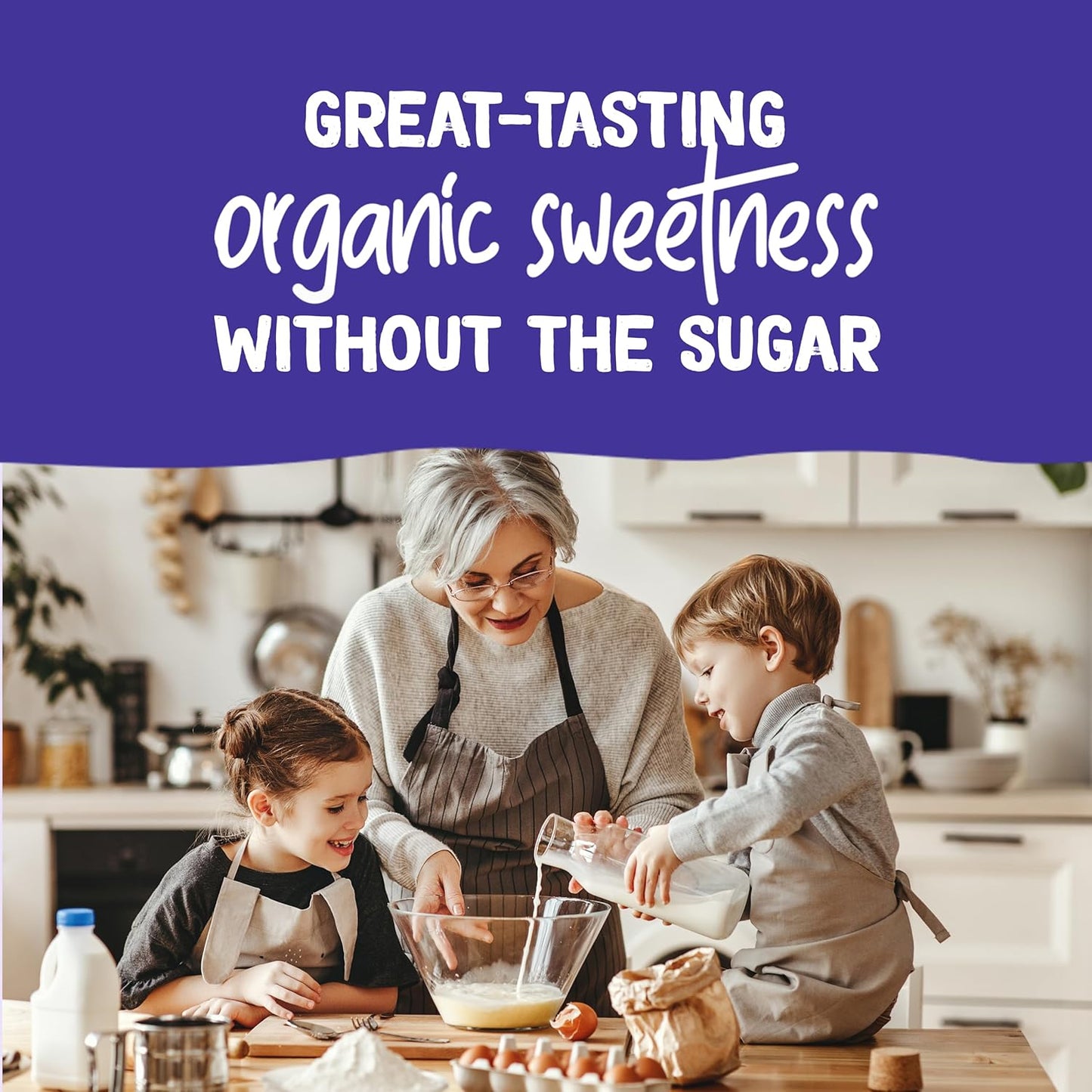 Pyure Organic Stevia Blend | Granulated Sugar Substitute with Zero Calories & Carbs | Keto, Diabetic & Vegan Friendly | Sugary Taste Alternative | USDA Organic Non-GMO | Good For Baking | 2.5lb (40oz)