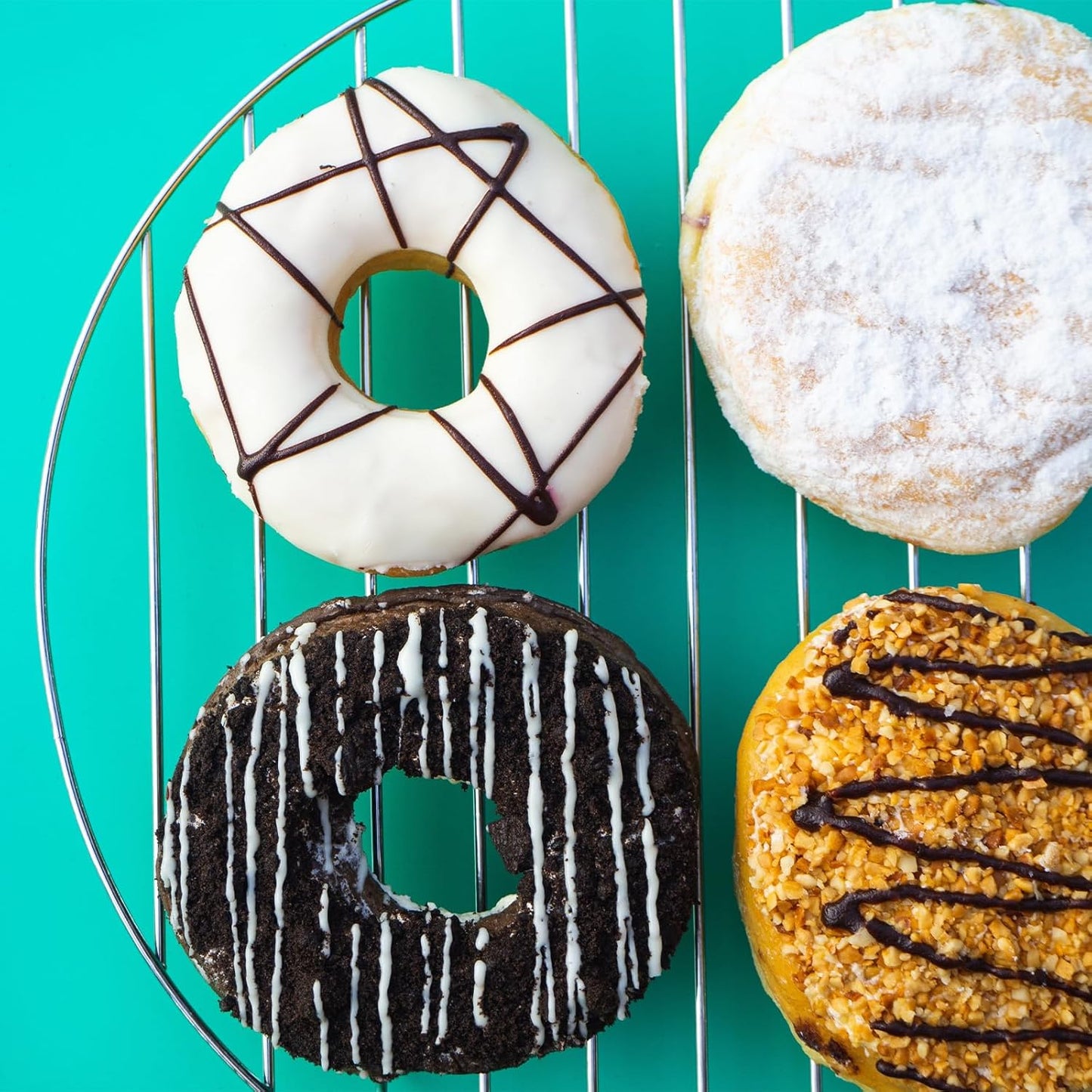 uxcell 2 Pcs Round Cooking Rack with Legs, Dia 5.9 Inch 304 Stainless Steel Barbecue Grill for Cooking Baking Barbecue Air Fryer Racks, Silver