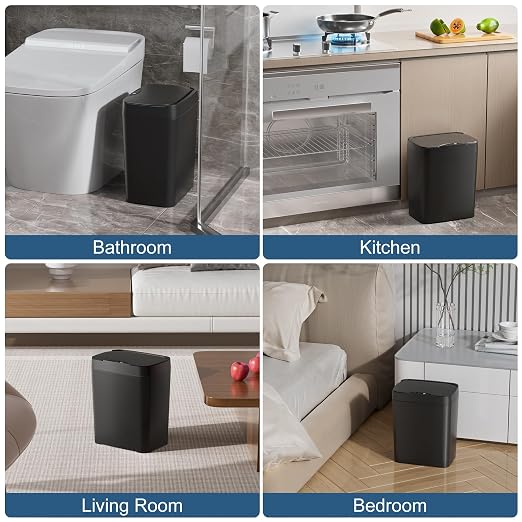 Vanpopubs 2 Pack 2.7 Gal Bathroom Trash Can - Image 8