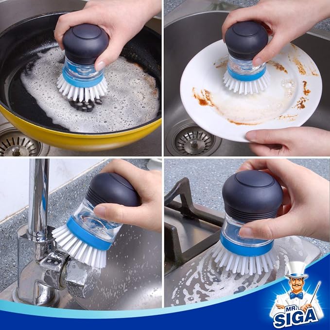 MR.SIGA Soap Dispensing Palm Brush Refill - Image 4