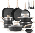 CAROTE 26Pcs Pots and Pans Set, Nonstick Cookware Sets, Granite Induction by CAROTE