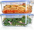 Vtopmart 2Pack 1860ml/63oz Large Glass Storage Containers by Vtopmart
