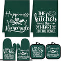 Sratte 6 Pcs Kitchen Decor Accessories Set Farmhouse Towels Pot Holders Oven by Sratte