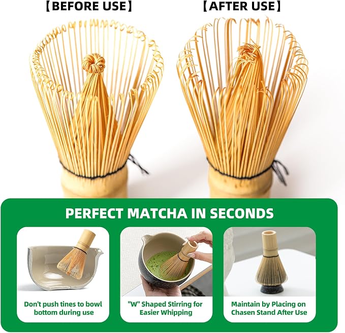 TEANAGOO Matcha Whisk Set, Bamboo Matcha Whisk - Image 4