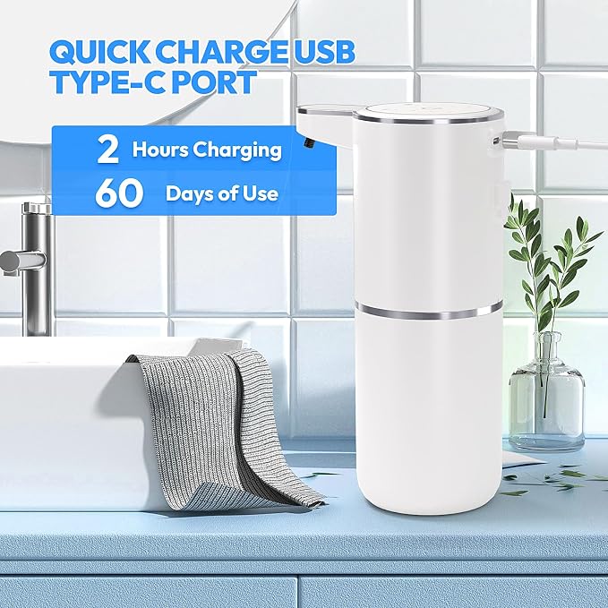 2 Pack Automatic Soap Dispenser Touchless, Liquid Hand Soap Dispenser 12.8oz - Image 5