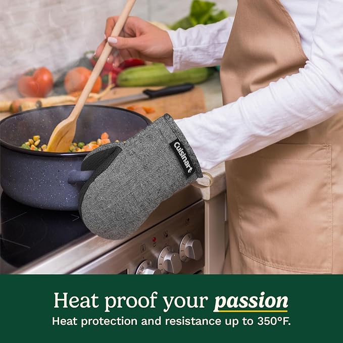 Cuisinart Heritage Mini Oven Mitts – 5.5” x 7” Heat-Resistant Kitchen Mitts - Image 3