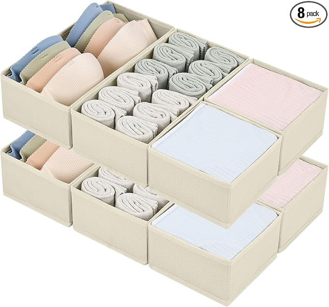 DIMJ Drawer Organizers for Clothing, Dresser Organizers, Drawer Dividers for by DiMJ
