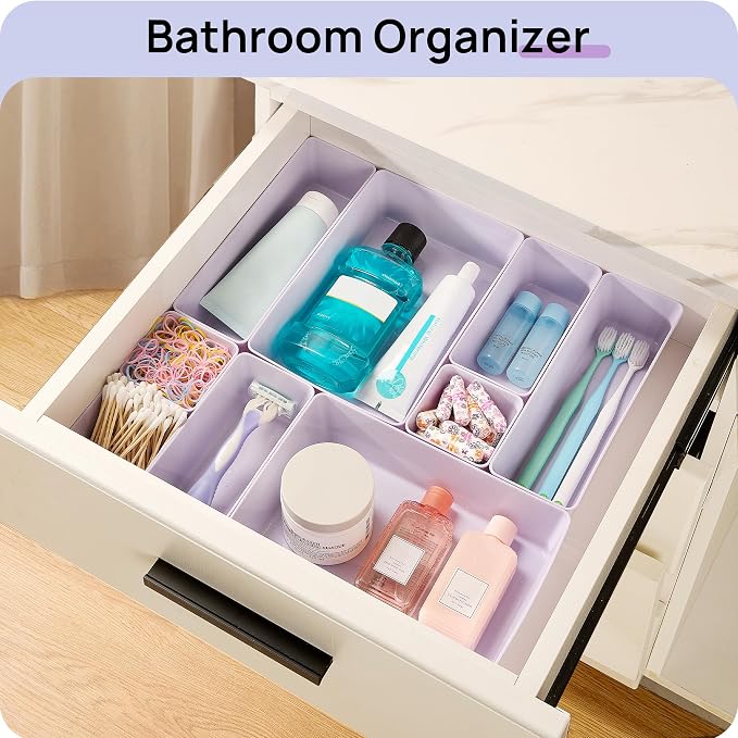 Vtopmart 25 PCS Plastic Drawer Organizers Set, 4-Size Versatile Bathroom and - Image 5