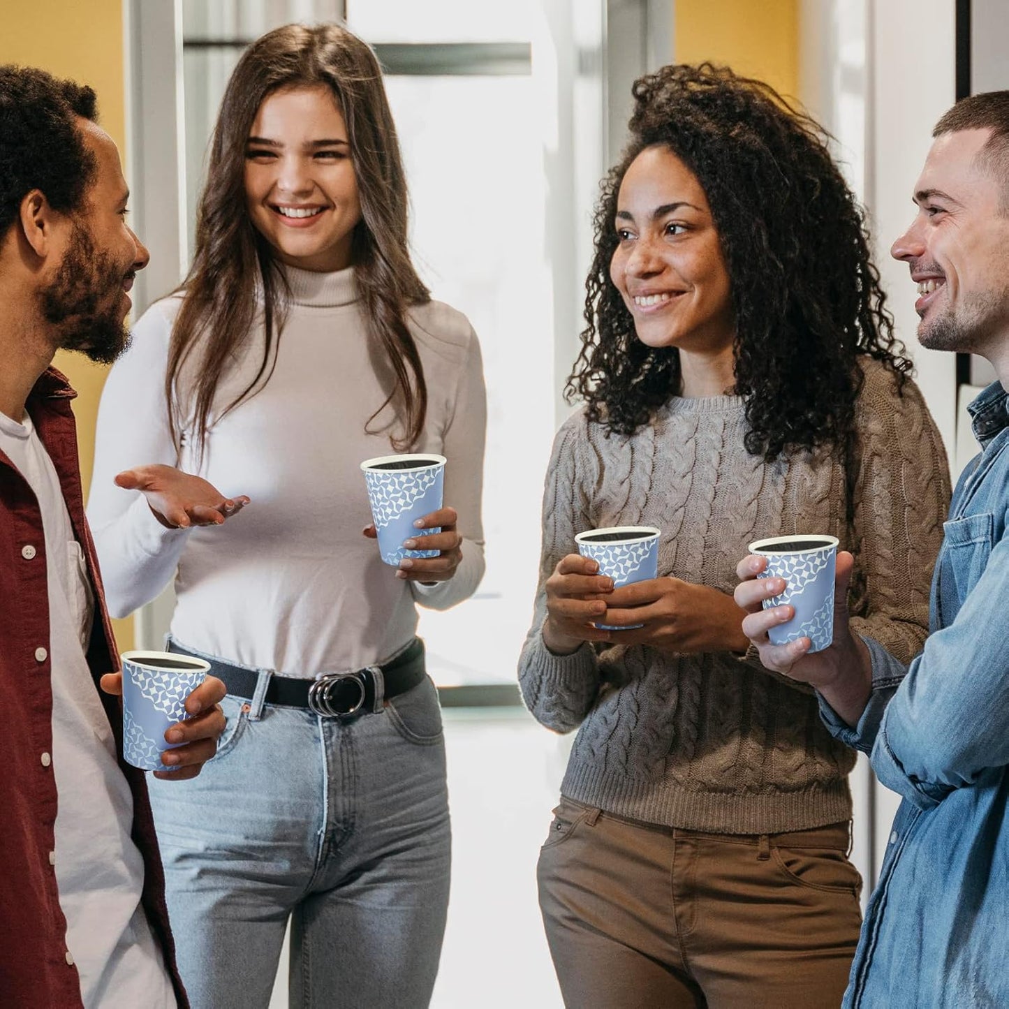 MUCHII Paper Coffee Cups 10 oz, 240 Count Disposable Coffee Paper Cup, Paper Drinking Cups for Hot/Cold Beverage