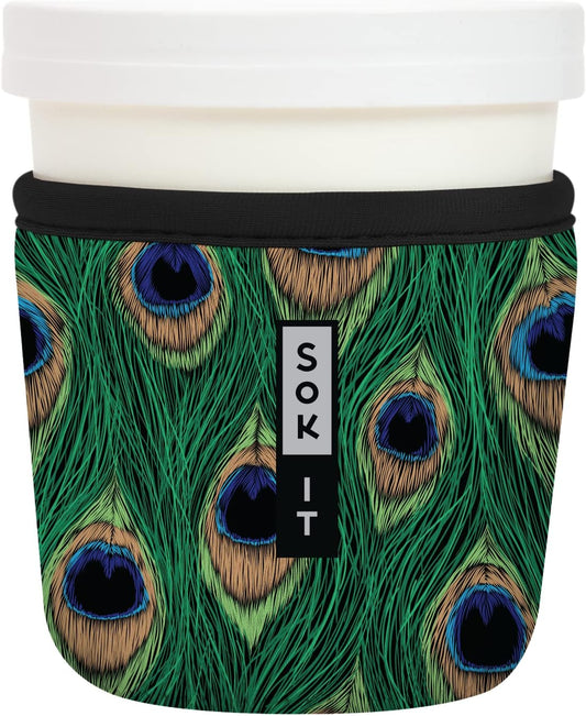 Sok It IceCreamSok Insulated Neoprene Cover (Peacock, Tapered Ice Cream Pints)