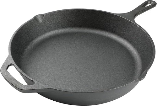 12 Inch Cast Iron Skillet, Pre-Seasoned Frying Pan by isheTao