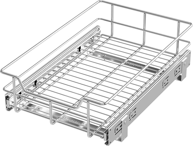 Pull Out Cabinet Organizer 11" W X 17" D, Slide Out Drawers by STORKING