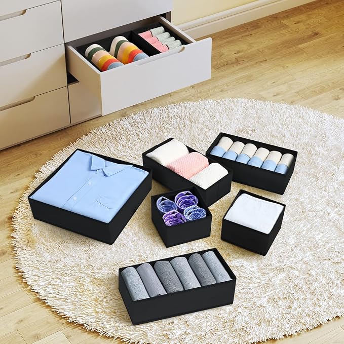 DIMJ Drawer Organizer Clothes 6 Pack - Image 4