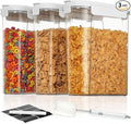 Vtopmart Cereal Containers Set, Plastic Organizer Dispenser by Vtopmart
