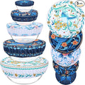 5 Pieces Bowl Covers Reusable, 5 Size Elastic Cloth Bowl Covers by Revahope
