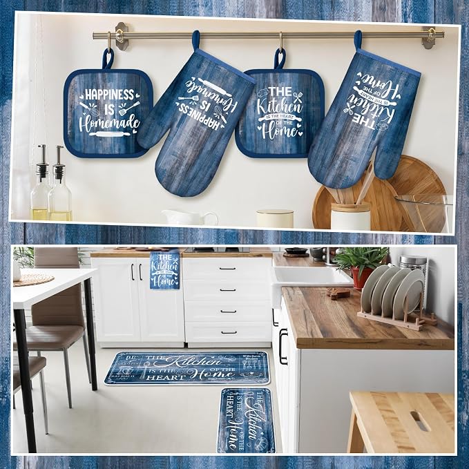 Fourluoo 10 Pcs Farmhouse Kitchen Decor and Accessories Set 4 Kitchen Towels 2 - Image 4