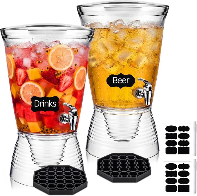 Nuenen 2 Sets of 2.6 Gallon Beverage Dispensers by Nuenen