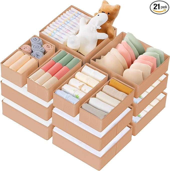 Criusia Drawer Organizer Clothes, 21 Pack Dresser Organizer by Criusia