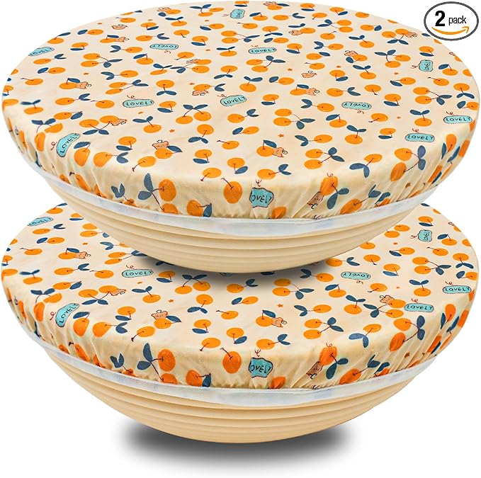 OHIYO Reusable Beeswax Bowl Covers, Elastic Cotton Cloth Sourdough Bread Cover by OHIYO